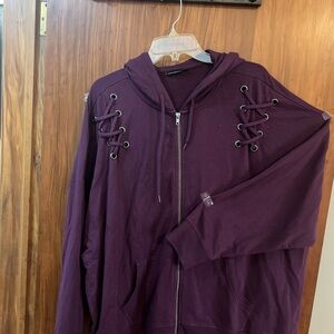LoveSick by torrid size 2  Deep Purple Hoodie EUC
